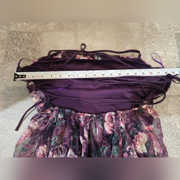 NWOT altard state Moxie Floral Maxi Dress Burgandy Purple Maroon Medium Gown - Picture 6 of 7